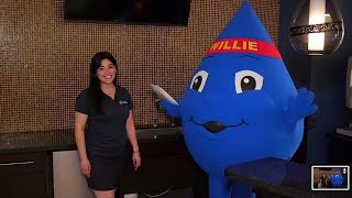 Willie the Waterdrop saves water at home